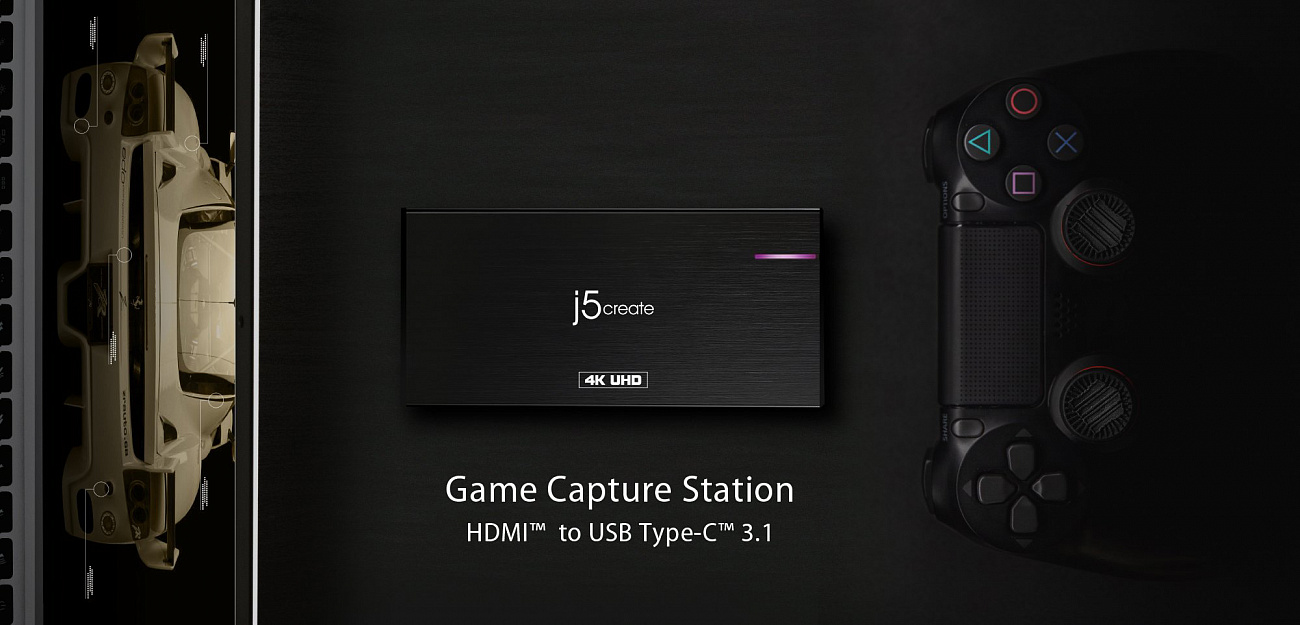 Внешняя карта видеозахвата j5create Game Capture Station HDMI to USB-C (JVA04) купить в интернет-магазине icover