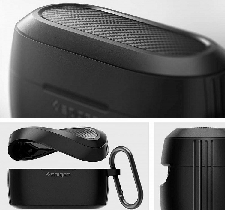 Чехол Spigen Rugged Armor (ASD01068) для Jabra Elite 75t (Black) купить в интернет-магазине icover