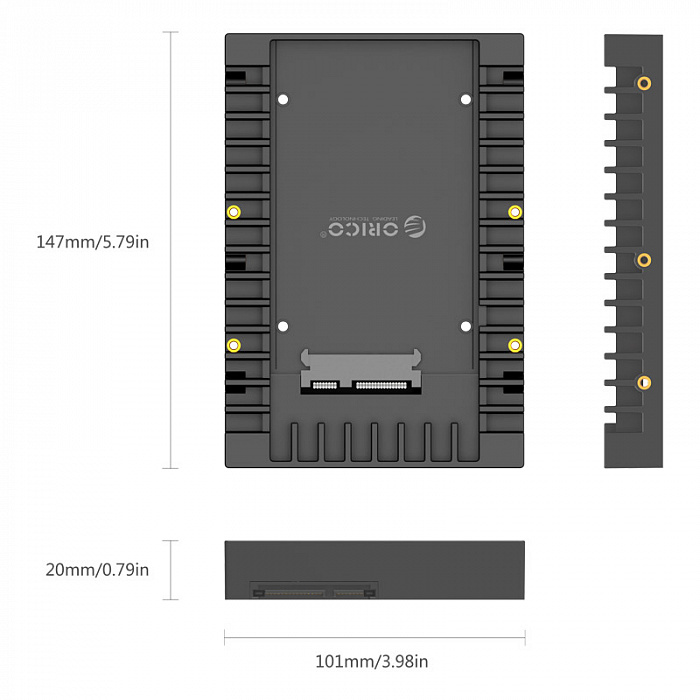 Салазки для HDD/SDD 2,5'' Orico 1125SS (Black) купить в интернет-магазине icover