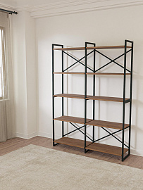 Купить стеллаж двойной лофт ridberg chicago 5 полок (dark oak/black) в Москве. В нашем каталоге интернет-магазина icover.ru вы можете ознакомиться с ценами, подробным описанием, фотографиями и техническими характеристиками. Низкие цены. Высокое качество. Доставка по России. Заказать товары по телефону +7(495)229-39-50 Стеллаж двойной лофт RIDBERG CHICAGO 5 полок (Dark Oak/Black) купить в интернет-магазине icover