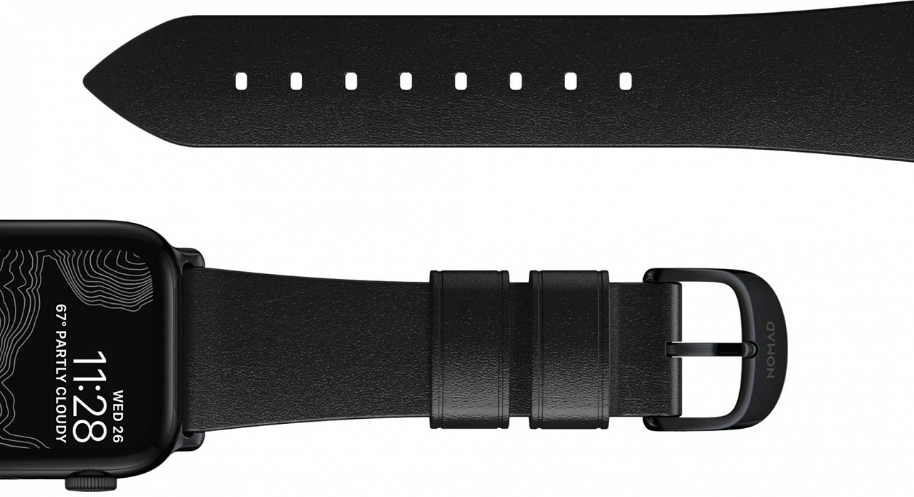 Ремешок Nomad Modern Slim Strap (NM10J1B000) для Apple Watch 38/40 mm (Black) купить в интернет-магазине icover