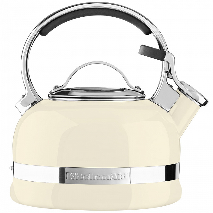 Чайник наплитный со свистком KitchenAid 2.0-Quart Kettle KTEN20SBAC (Creme) купить в интернет-магазине icover