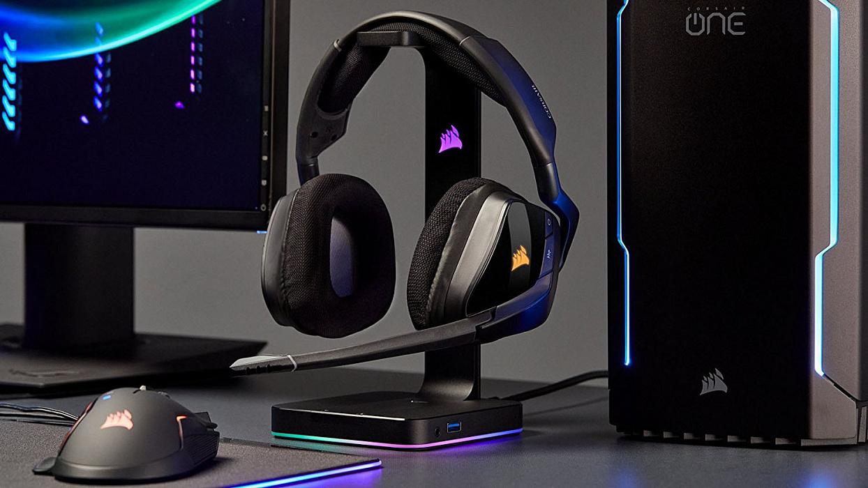 Беспроводная игровая гарнитура Corsair Gaming VOID PRO RGB CA-9011152-EU (Black) купить в интернет-магазине icover