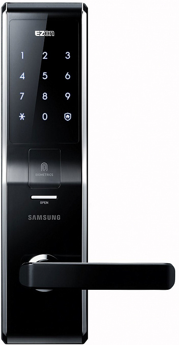 Биометрический дверной замок с ручкой Samsung SHS-H705 FBK/EN 5230 (Black) купить в интернет-магазине icover
