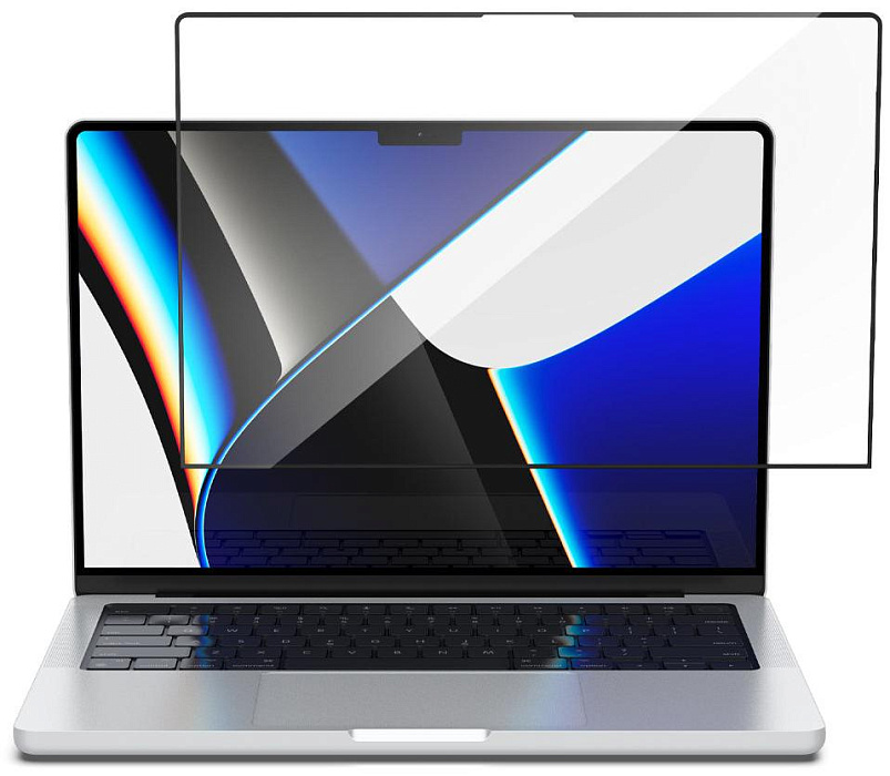 Защитное стекло Spigen Glas.tR Slim 1 Pack (AGL04234) для MacBook Pro 14" 2021 (Clear) купить в интернет-магазине icover