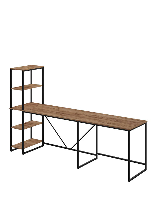 Стол письменный угловой лофт RIDBERG ФЛОРИДА (Oak/Black) купить в интернет-магазине icover