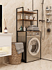 Стеллаж лофт над стиральной машинкой RIDBERG ATLANTA (Dark Oak/Black) купить в интернет-магазине icover