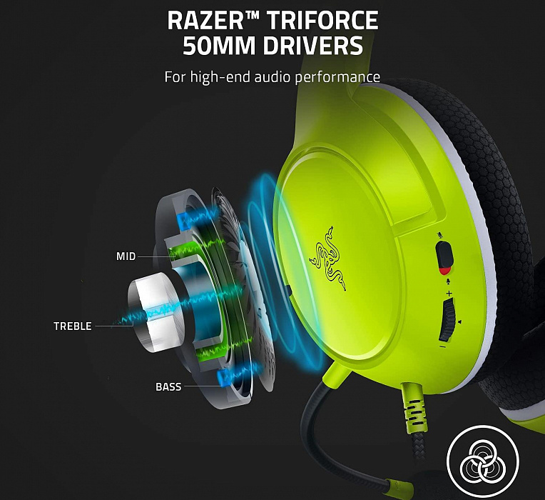 Игровая гарнитура Razer Kaira X (RZ04-03970600-R3M1) для Xbox Series X/S (Electric Volt) купить в интернет-магазине icover