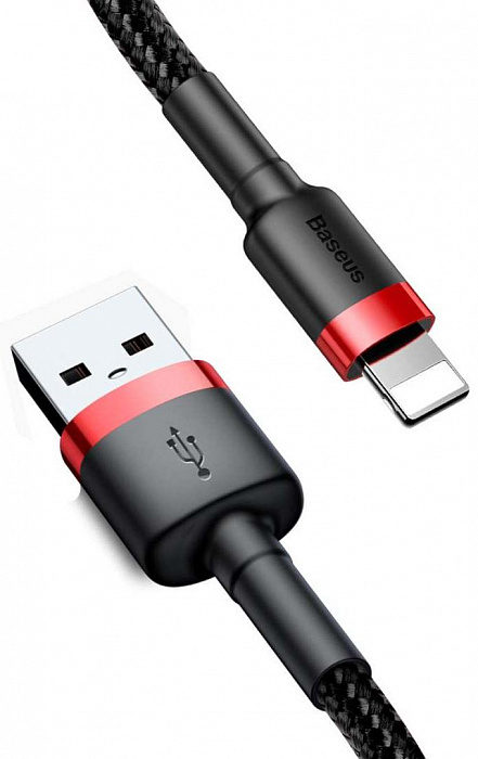 Кабель Baseus Cafule (CALKLF-R91) USB/Lightning 3m (Red/Black) купить в интернет-магазине icover