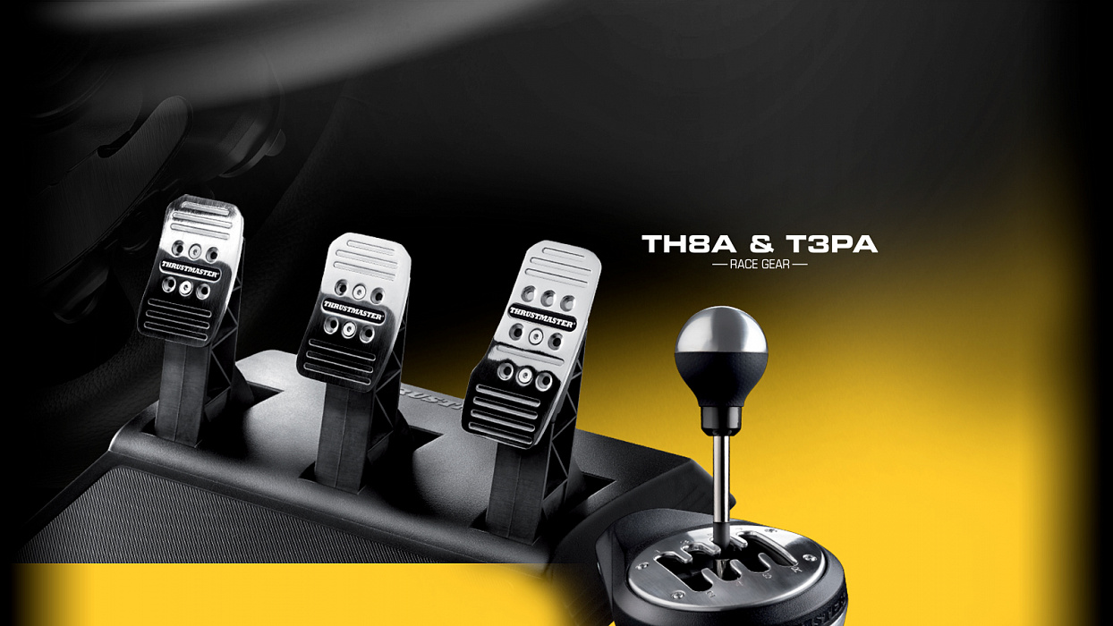 Игровой комплект Thrustmaster TH8A & T3PA Race Gear для PS4/Xbox One/PC (Steel) купить в интернет-магазине icover