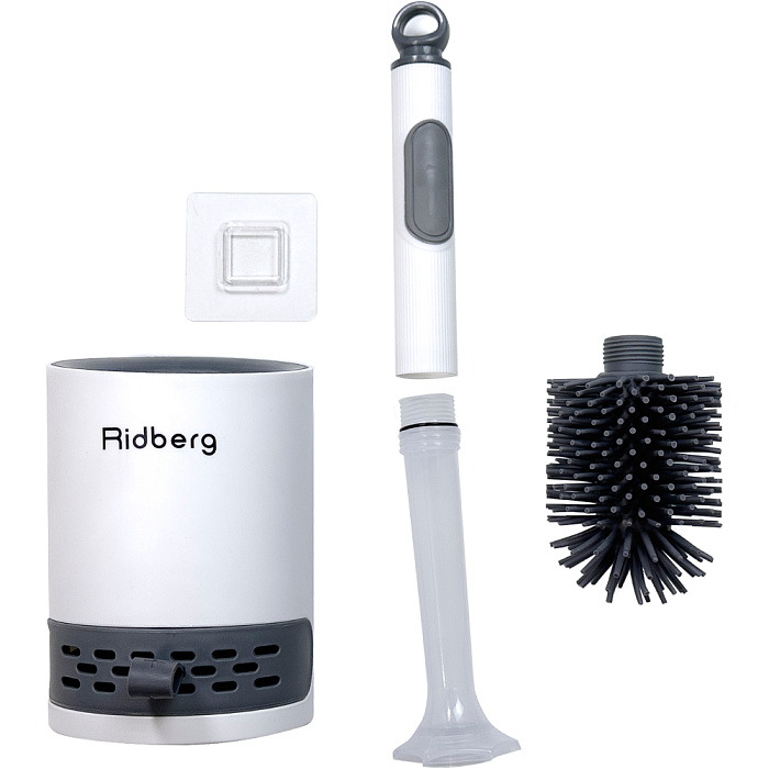 Ершик Ridberg Toilet Brush с дозатором (White/Grey) купить в интернет-магазине icover