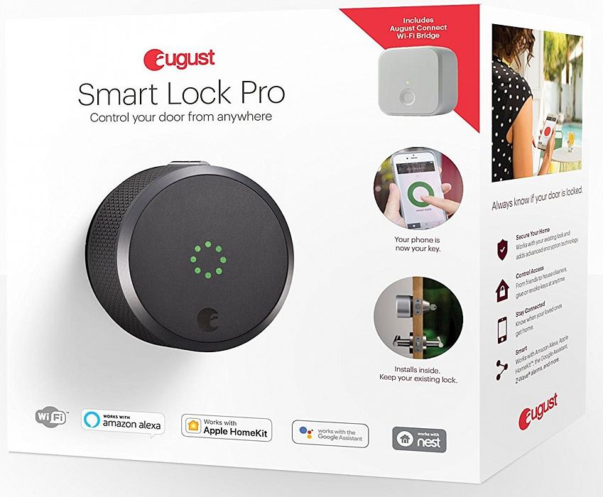 Электронный замок August Smart Lock Pro 3rd Gen (Dark Grey) купить в интернет-магазине icover