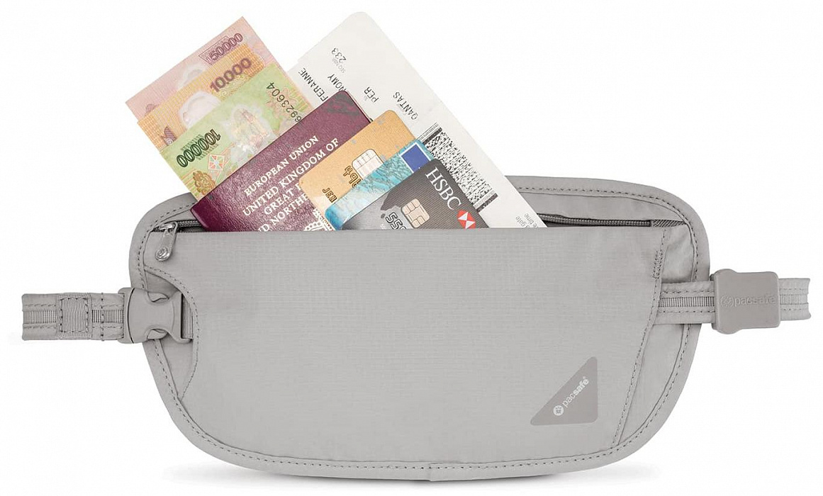 Поясная сумка Pacsafe Coversafe X100 (Light Grey) купить в интернет-магазине icover