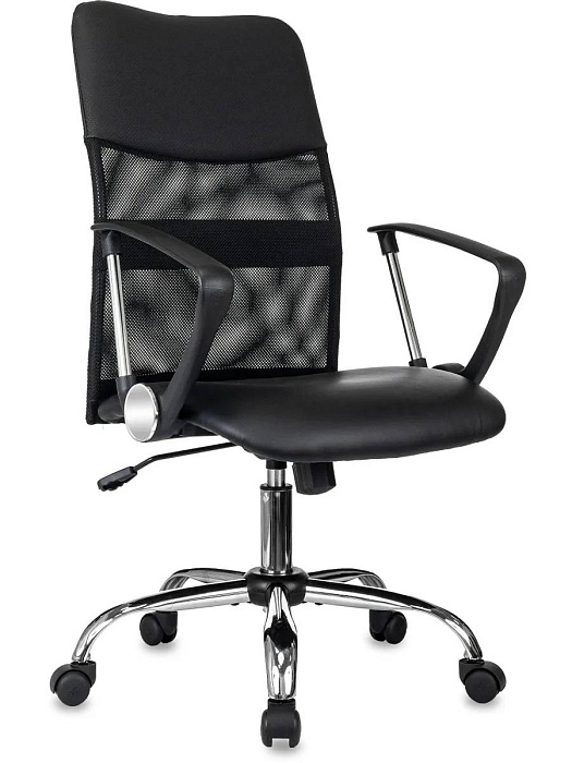 Кресло офисное Бюрократ CH OMEGA SL сетка/ткань/экокожа (Black) купить в интернет-магазине icover