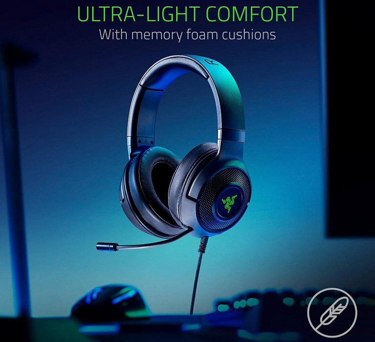 Игровая гарнитура Razer Kraken X USB RZ04-02960100-R3M1 (Black) купить в интернет-магазине icover