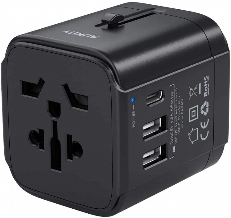 Сетевое зарядное устройство Aukey Universal Travel Adapter PA-TA01 (Black) купить в интернет-магазине icover