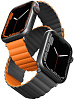 Ремешок Uniq Revix reversible Magnetic (45MM-REVGRYORG) для Apple Watch 42/44/45 mm (Grey/Orange) купить в интернет-магазине icover