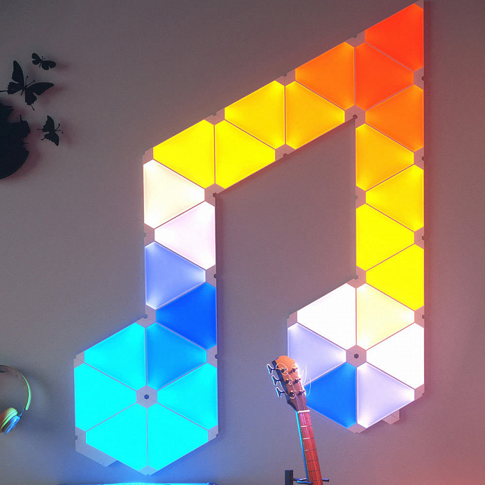 Комплект умных ламп Xiaomi Nanoleaf с модулем Rhytm (4 панели) купить в интернет-магазине icover