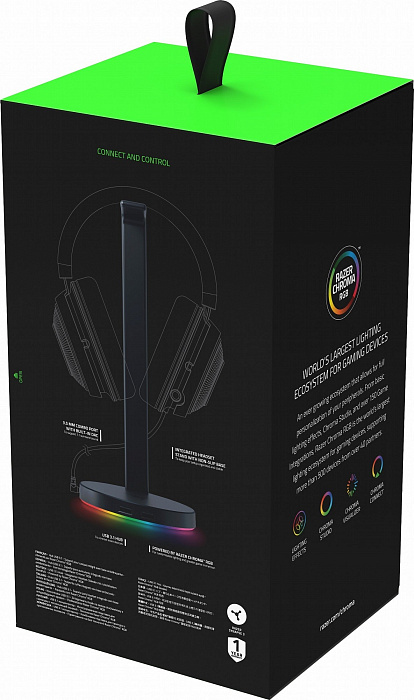 Подставка Razer Base Station V2 Chroma (RC21-01510100-R3M1) для наушников (Black) купить в интернет-магазине icover