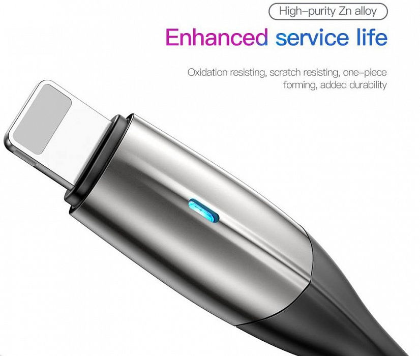 Кабель Baseus Horizontal Data Cable (CALSP-C01) USB/Lightning 2m (Black) купить в интернет-магазине icover