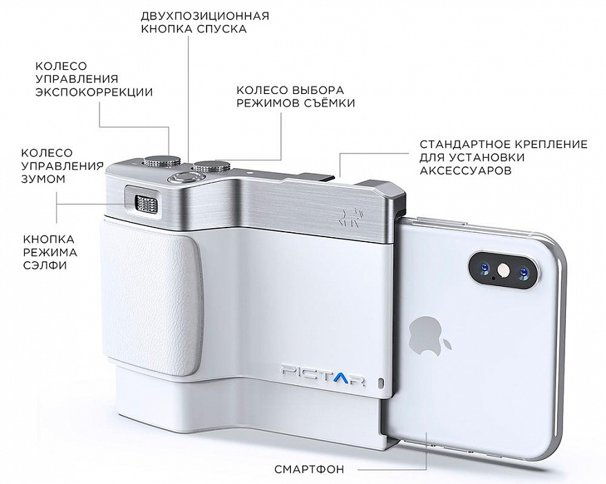 Умный держатель Miggo Pictar One Plus MKII (MW PT-ONE SW 46) для iOS/Android (Silver/White) купить в интернет-магазине icover