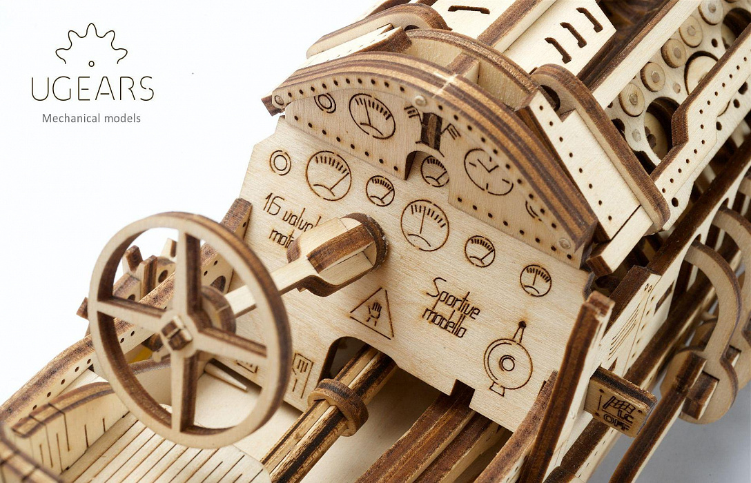 Сборная модель UGEARS Спорткар U-9 Гран-при (70044) купить в интернет-магазине icover