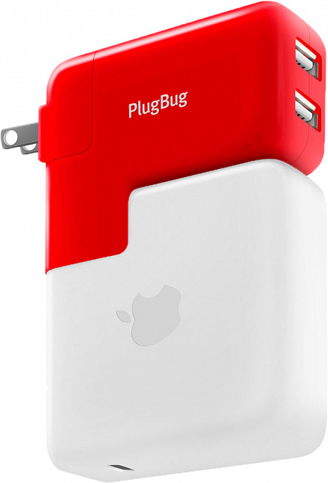 Сетевое зарядное устройство Twelve South PlugBug Duo (12-1706) для MacBook (Red) купить в интернет-магазине icover