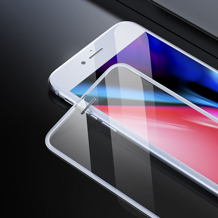 Защитное стекло Baseus Full-screen Curved Tempered (SGAPIPH8P-WA02) для iPhone 6 Plus/6S Plus/7 Plus/8 Plus (White) купить в интернет-магазине icover