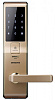 Биометрический дверной замок с ручкой Samsung SHS-H705 FBG/EN 5230 (Gold) купить в интернет-магазине icover