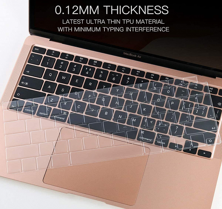 Накладка на клавиатуру Wiwu Keyboard Protector для MacBook Air 13'' 2020 (Clear) US раскладка клавиатуры купить в интернет-магазине icover