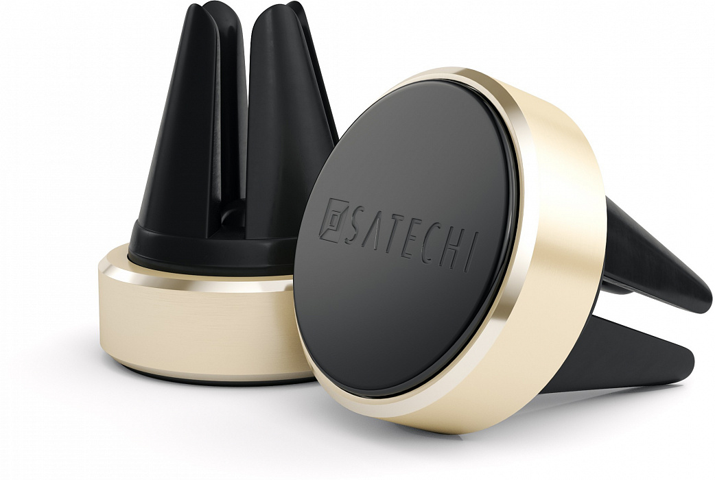 Satechi Aluminum Magnet Vent Mount (B019PJLU50) - держатель для смартфона в воздуховод (Gold) купить в интернет-магазине icover