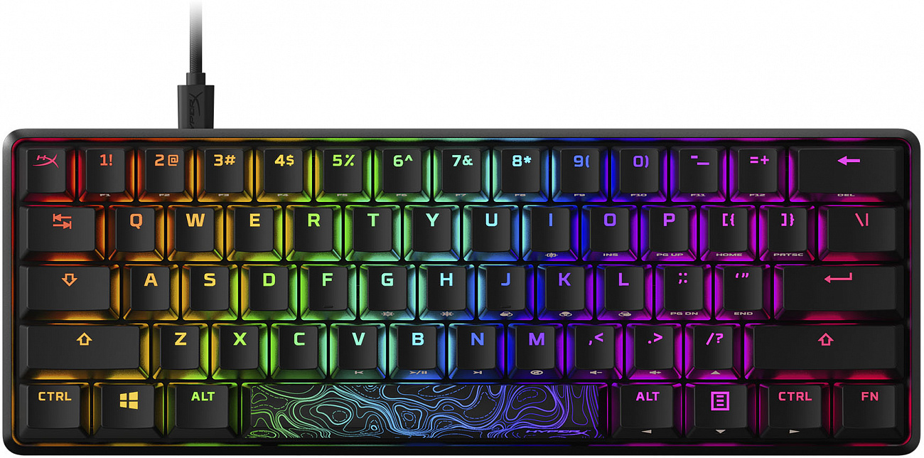 Игровая клавиатура HyperX Alloy Origins 60 Red switches USB RGB (HKBO1S-RB-RU/G) купить в интернет-магазине icover