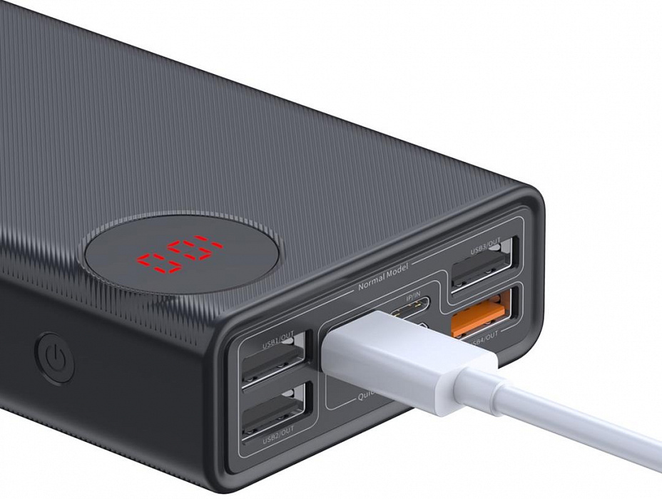 Внешний аккумулятор Baseus Mulight Quick Charge Power Bank 30000mAh PPMY-01 (Black) купить в интернет-магазине icover