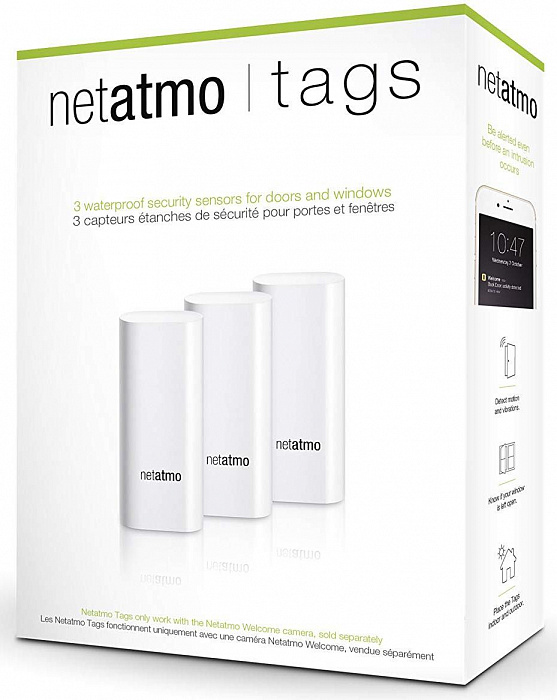 Комплект датчиков движения/открытия двери и окон Netatmo Tags (White) купить в интернет-магазине icover