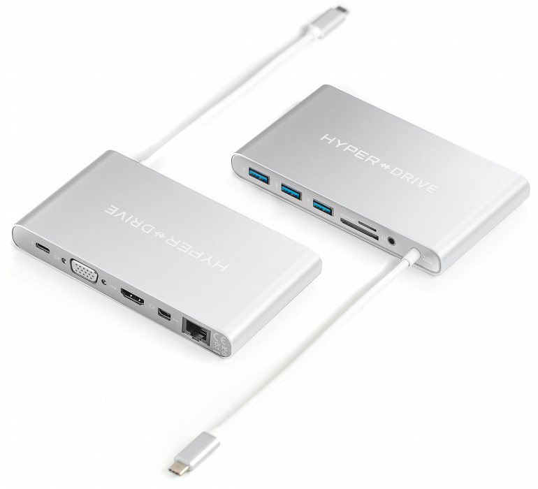 USB-концентратор HyperDrive Ultimate USB-C GN30B (Silver) купить в интернет-магазине icover