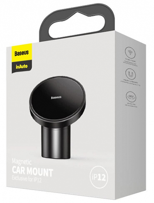 Автомобильный держатель Baseus Radar Magnetic Car Mount (SULD-01) для iPhone 12/12 mini/12 Pro/12 Pro Max (Black) купить в интернет-магазине icover