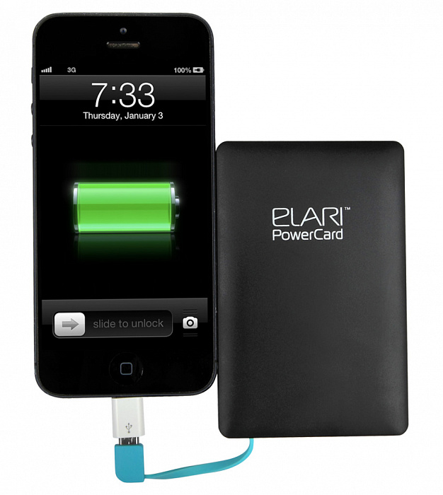 Elari PowerCard 2500 mAh - внешний аккумулятор (Black) купить в интернет-магазине icover