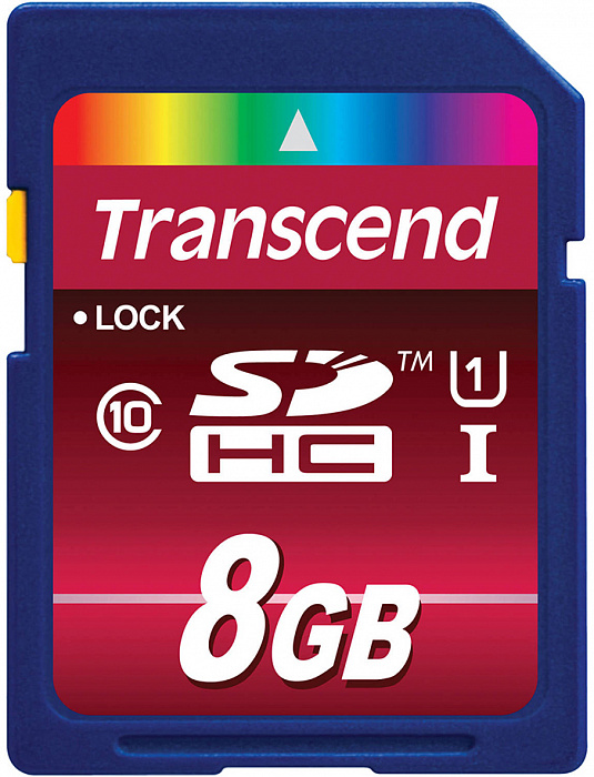 Карта памяти Transcend SDHC Ultimate Class 10 U1 UHS-I 8Gb TS8GSDHC10U1 (Red) купить в интернет-магазине icover