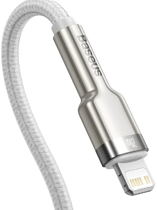 Кабель Baseus Cafule Metal (CATLJK-B02) USB-C/Lightning 2m (White) купить в интернет-магазине icover