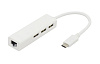 USB Type-C to Ethernet 3 USB Hub - Ethernet адаптер с USB хабом (White) купить в интернет-магазине icover