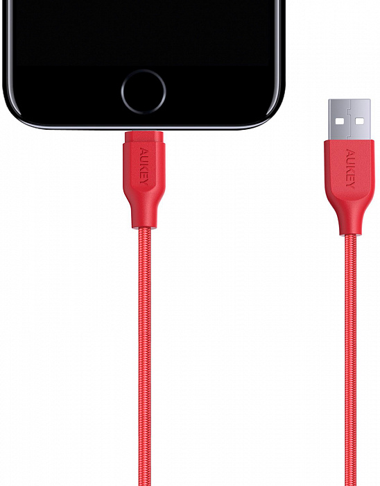Кабель для iPod, iPhone, iPad Aukey CB-AL1 USB to Lightning 1.2m (Red) купить в интернет-магазине icover
