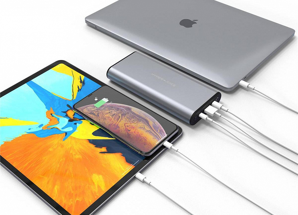 Внешний аккумулятор HyperJuice 130W USB-C 27000mAh (Space Grey) купить в интернет-магазине icover