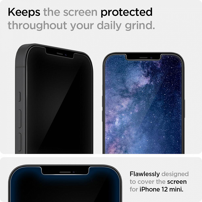 Защитное стекло Spigen Glas.tR EZ Fit 2 Pack (AGL01811) для iPhone 12 mini (Clear) купить в интернет-магазине icover