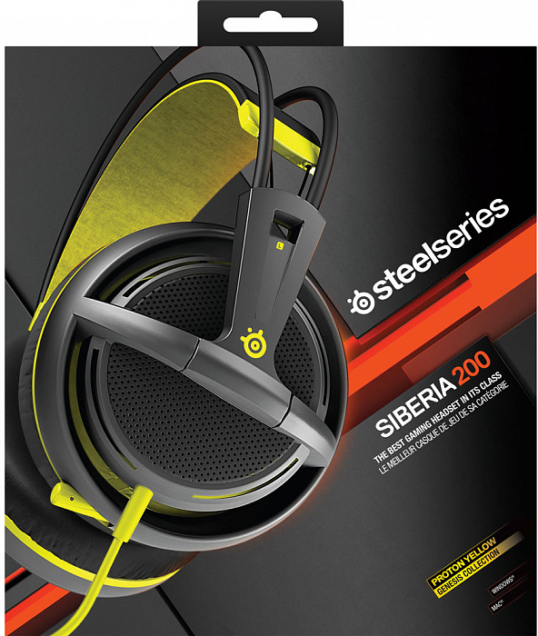 SteelSeries Siberia 200 - игровая гарнитура (Proton Yellow) купить в интернет-магазине icover