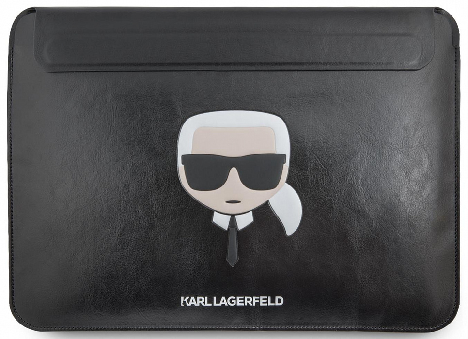 Чехол Karl Lagerfeld Ikonik Karl Sleeve (KLCS133KHBK) для MacBook Pro/Air 13'' (Black) купить в интернет-магазине icover