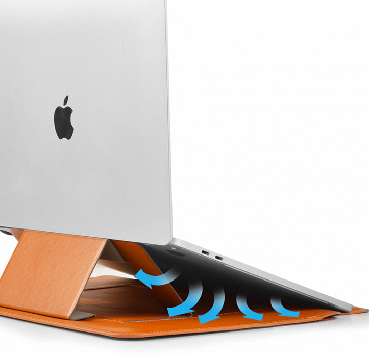 Чехол Wiwu Skin Pro Portable Stand Sleeve для MacBook Pro 13/Air 13 2018/20 (Black) купить в интернет-магазине icover