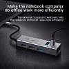 Хаб Baseus Cube USB to 3xUSB 3.0+2xUSB 2.0 CAHUB-C0G (Dark Grey) купить в интернет-магазине icover
