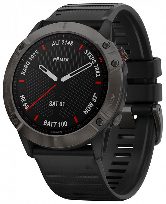 Спортивные часы Garmin Fenix 6X Pro Solar 010-02157-21 (Carbon Grey DLC/Black) купить в интернет-магазине icover