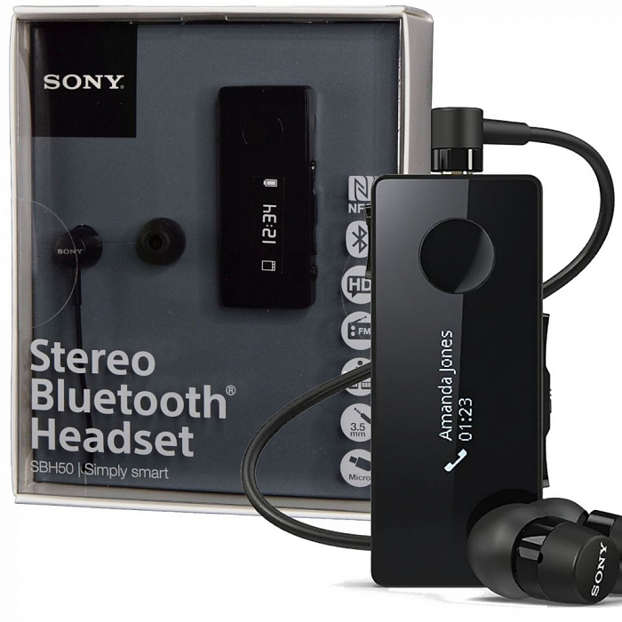 Sony SBH50 (1271-2858) - стерео Bluetooth-гарнитура (Black) купить в интернет-магазине icover