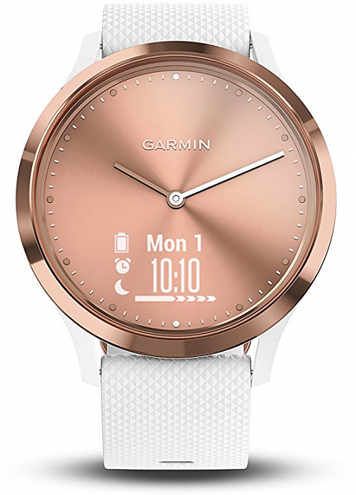 Умные часы Garmin Vivomove HR Sport S/M 010-01850-22 (Rose Gold/White) купить в интернет-магазине icover